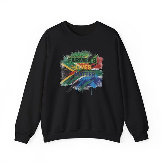 Farmers Lives Matter Sweatshirt | South African Flag Paint Brushstroke