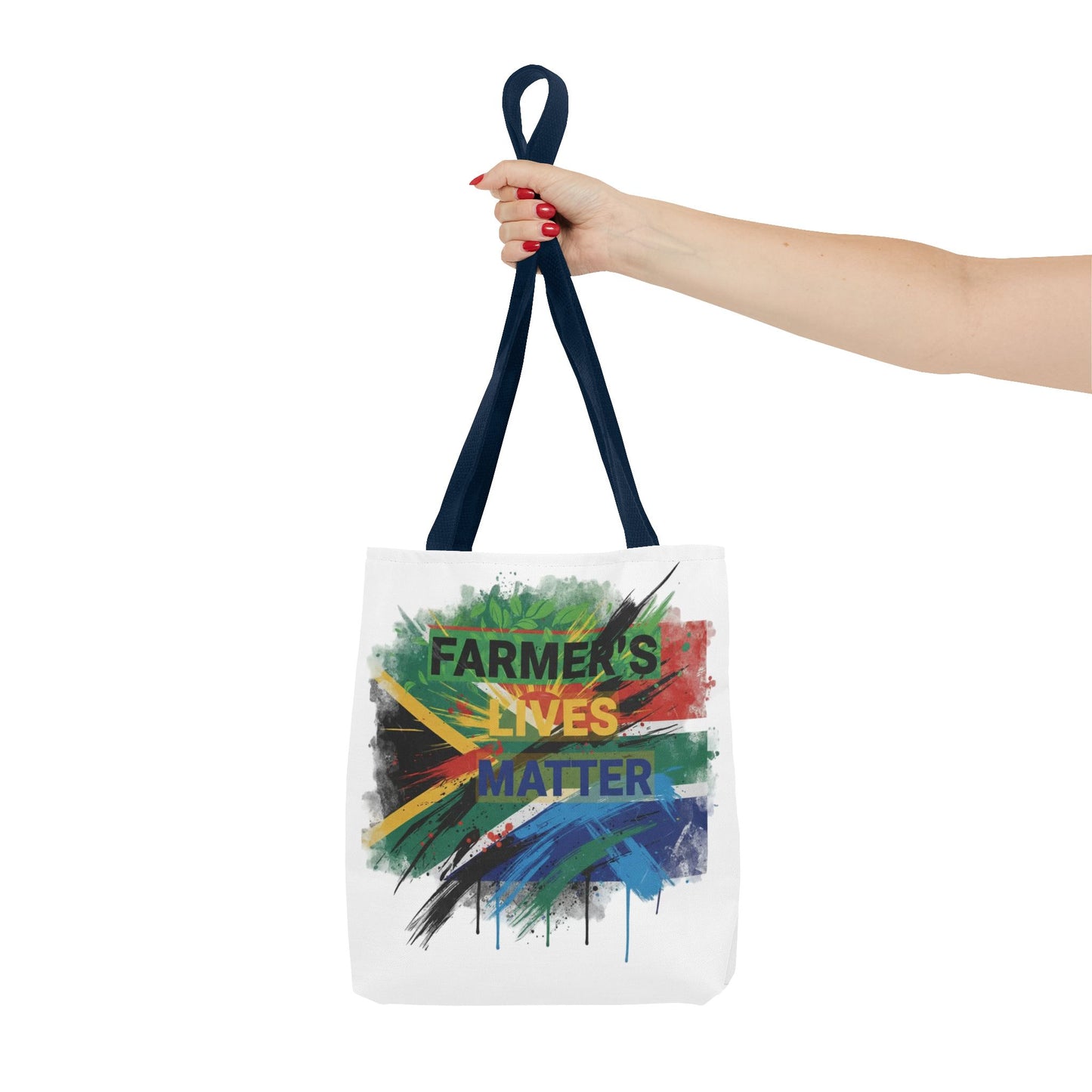 Farmers Lives Matter Tote Bag | South Africa Flag Brushstroke Design