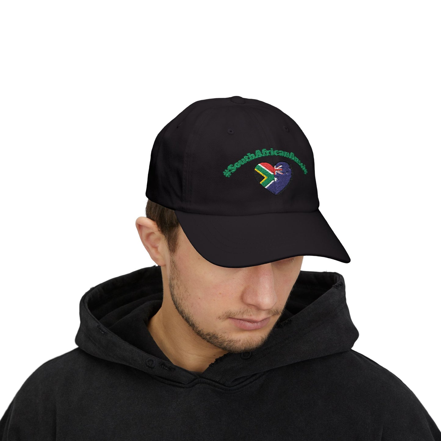 Dad Cap – #SouthAfricanAussie Heart Flag Embroidered Baseball Hat