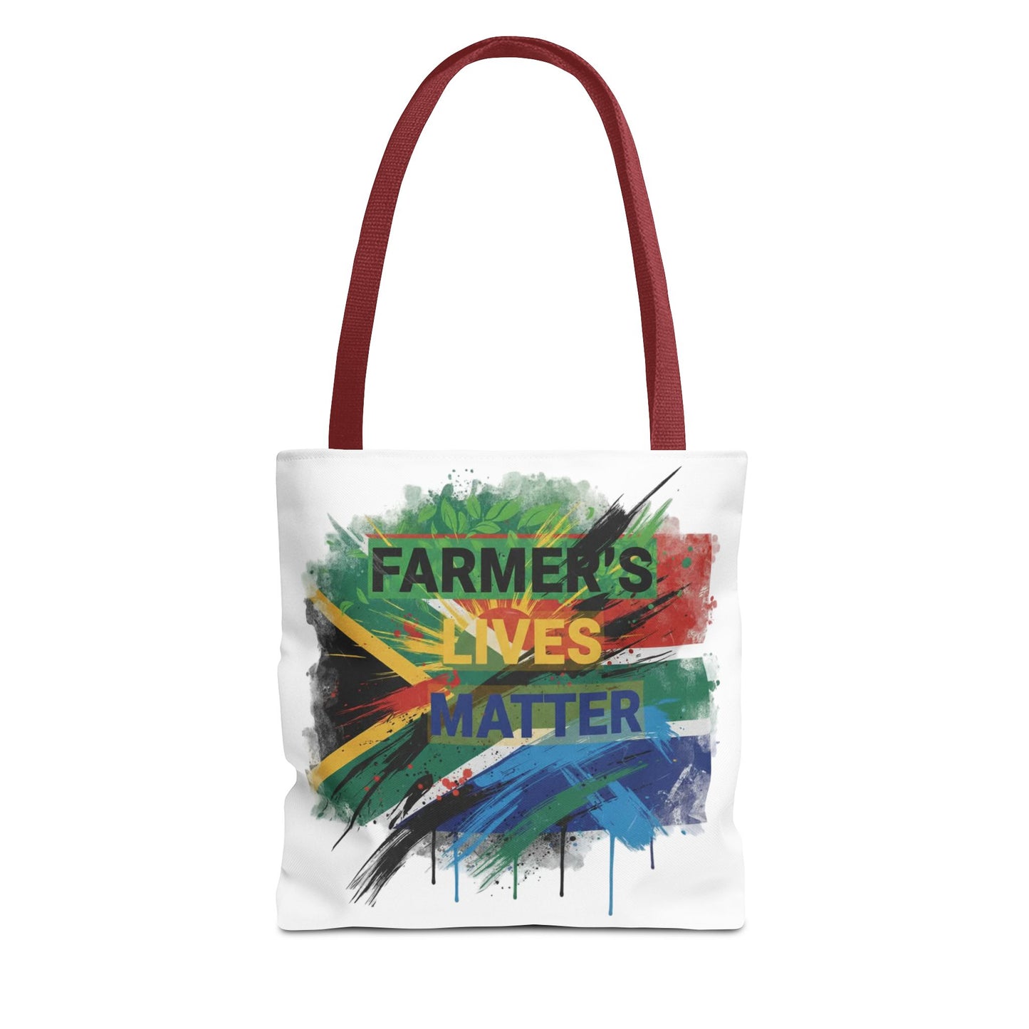 Farmers Lives Matter Tote Bag | South Africa Flag Brushstroke Design