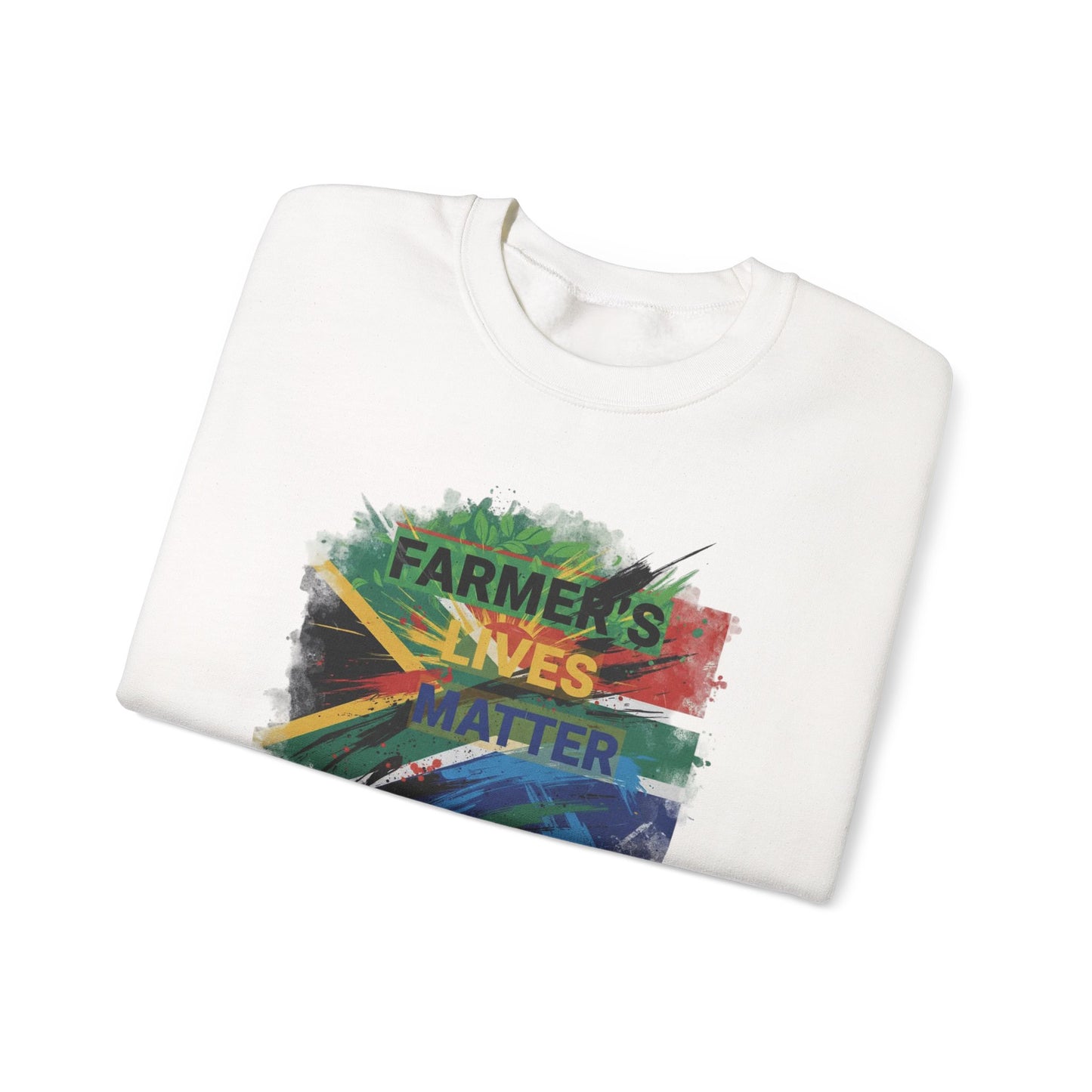 Farmers Lives Matter Sweatshirt | South African Flag Paint Brushstroke