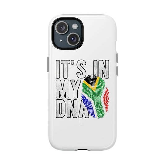 Phone Case It's In My DNA South Africa Flag Heart Tough Magnetic Case