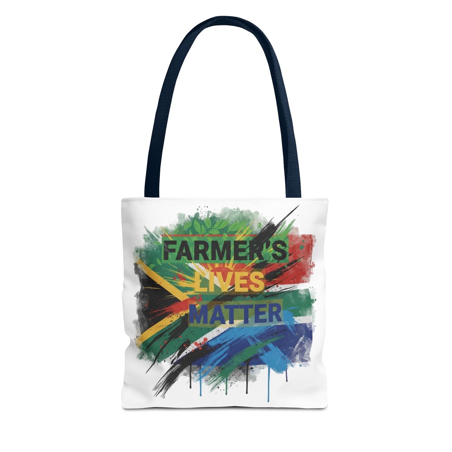 Farmers Lives Matter Tote Bag | South Africa Flag Brushstroke Design
