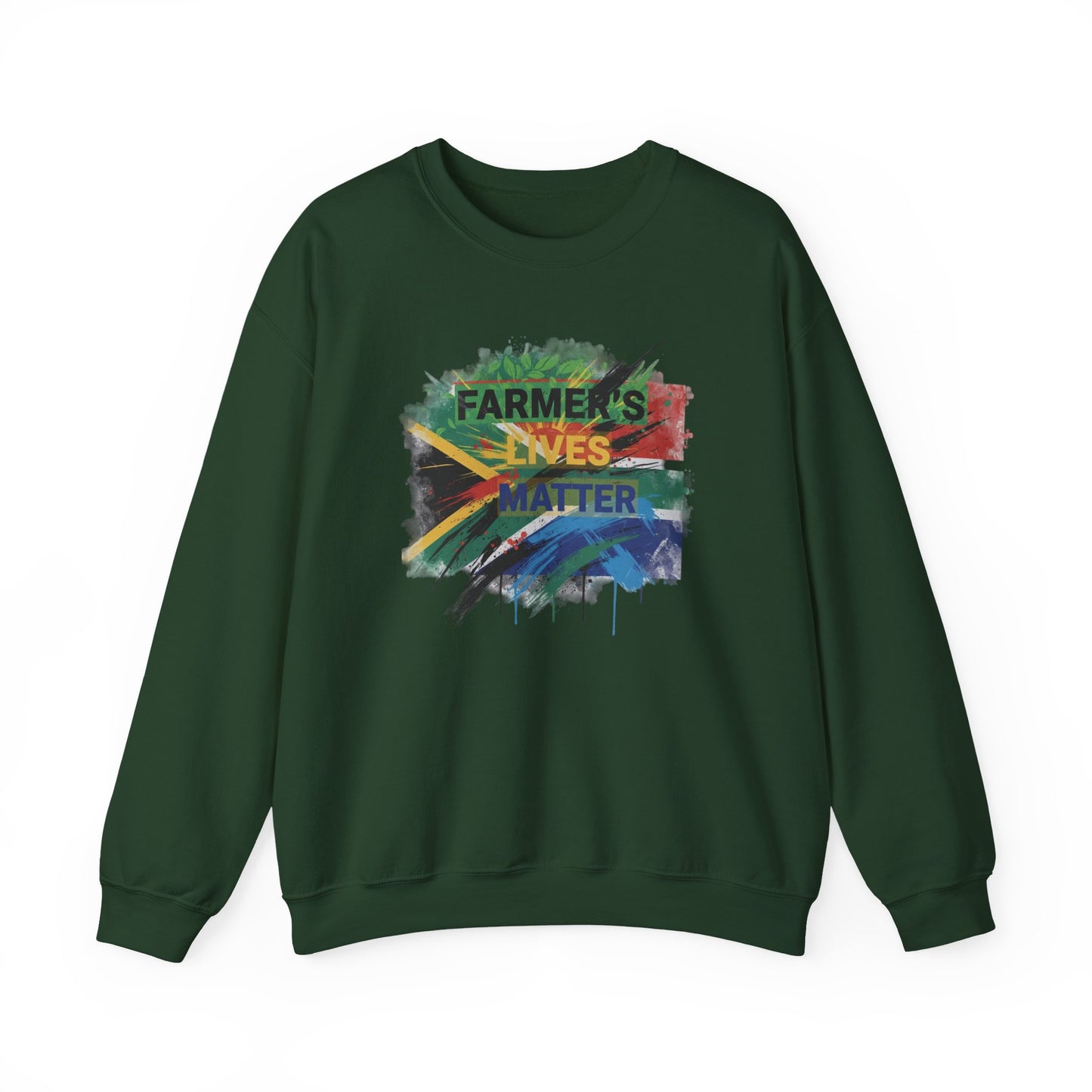 Farmers Lives Matter Sweatshirt | South African Flag Paint Brushstroke