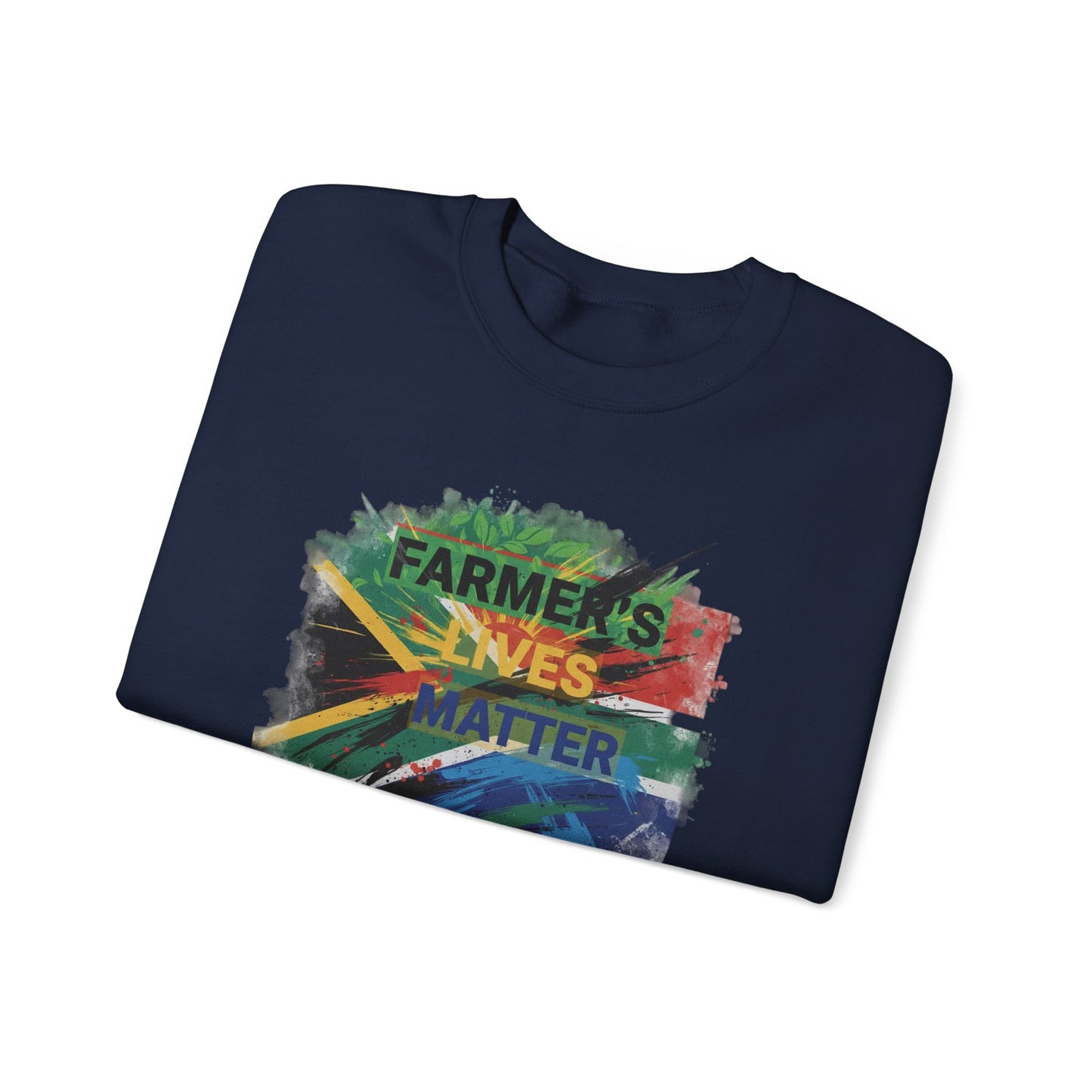 Farmers Lives Matter Sweatshirt | South African Flag Paint Brushstroke