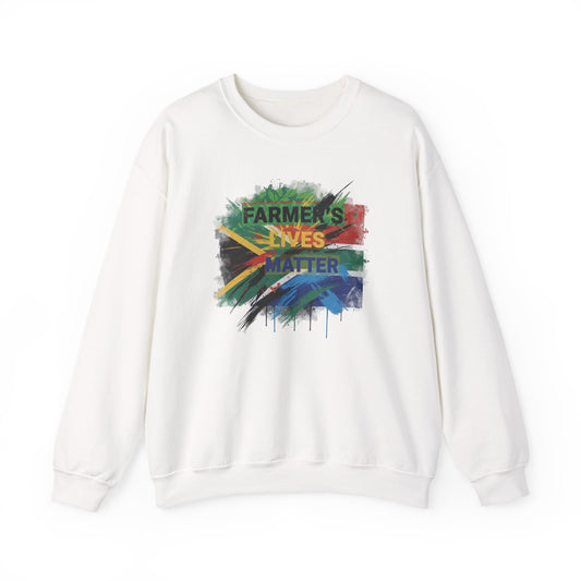 Farmers Lives Matter Sweatshirt | South African Flag Paint Brushstroke