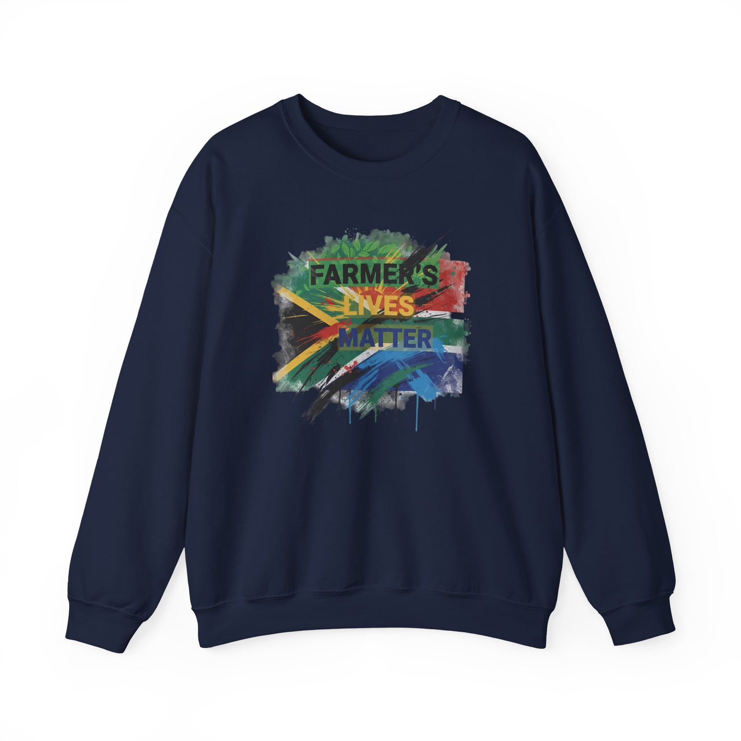 Farmers Lives Matter Sweatshirt | South African Flag Paint Brushstroke