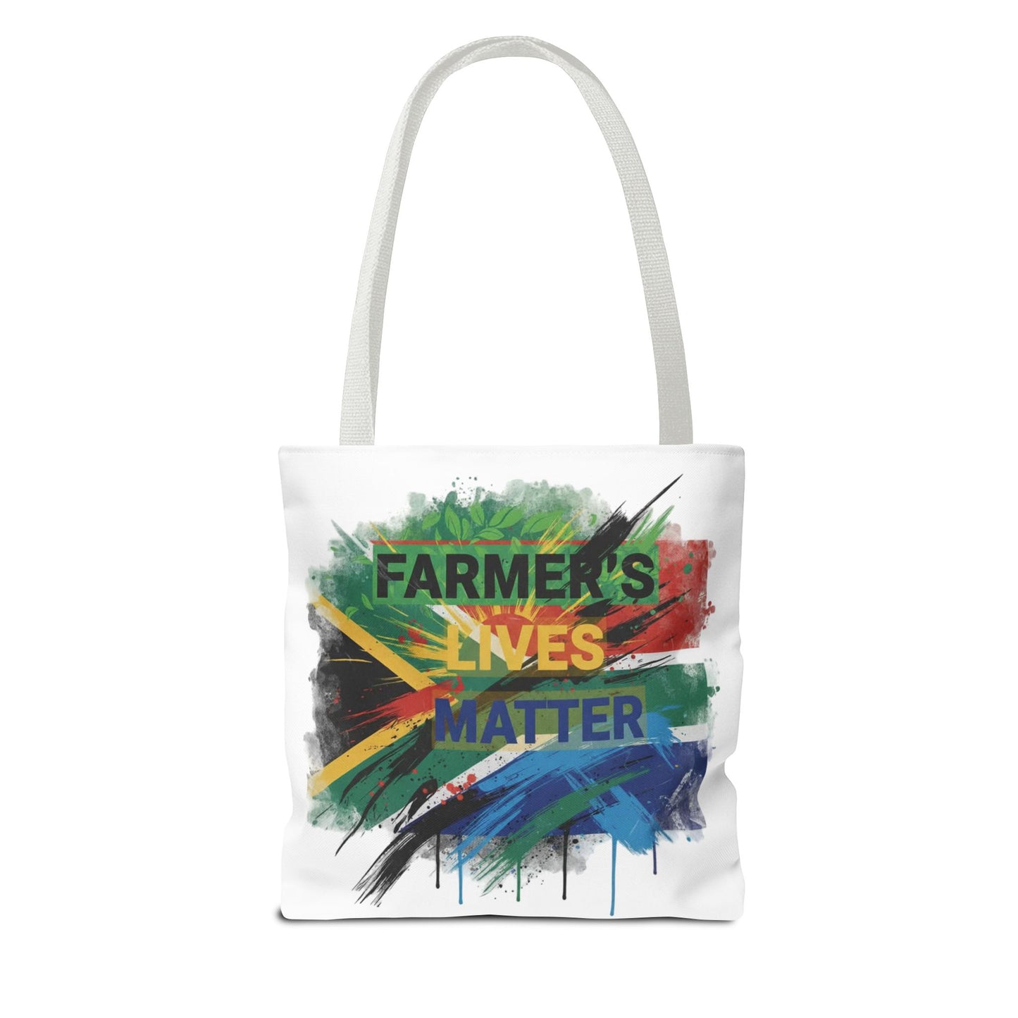 Farmers Lives Matter Tote Bag | South Africa Flag Brushstroke Design