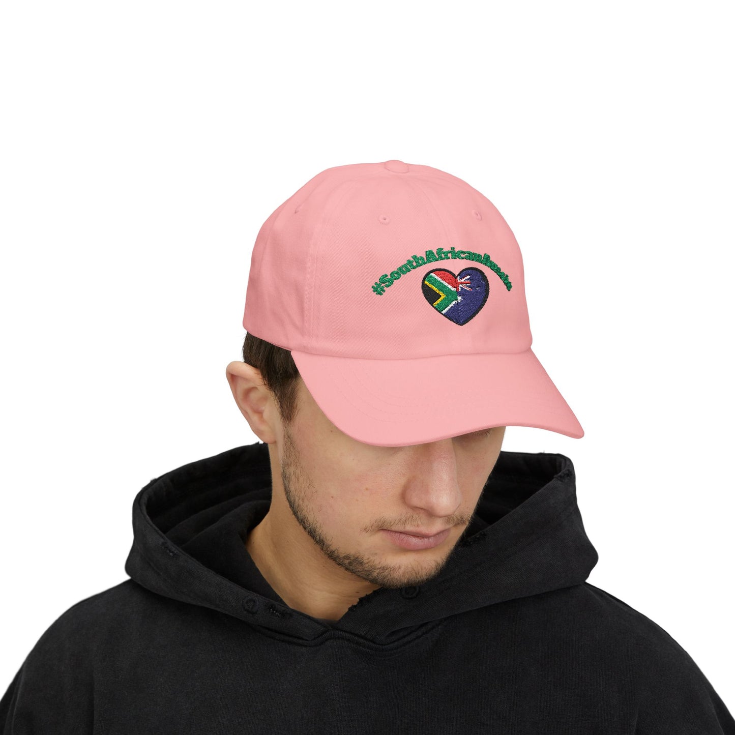 Dad Cap – #SouthAfricanAussie Heart Flag Embroidered Baseball Hat