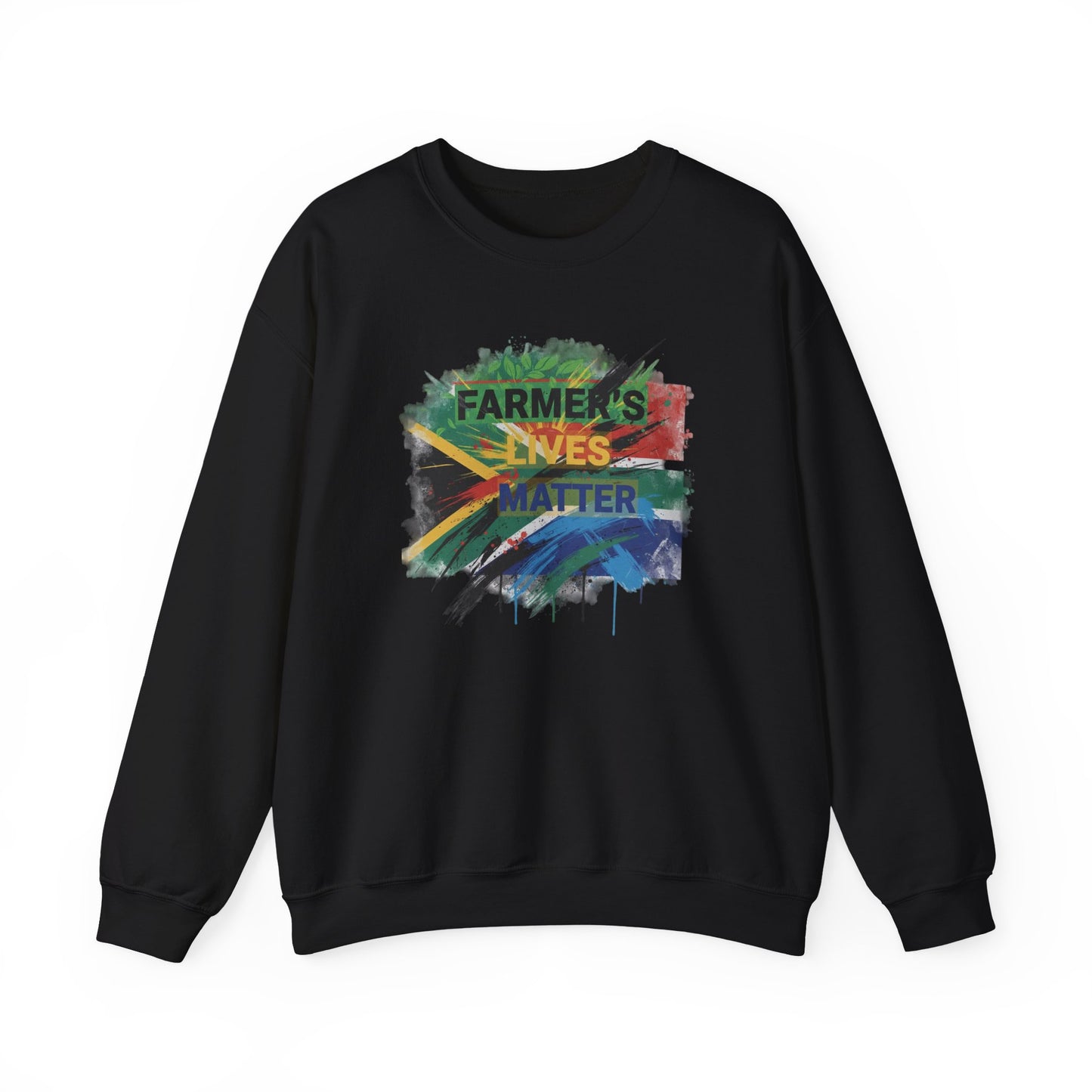 Farmers Lives Matter Sweatshirt | South African Flag Paint Brushstroke
