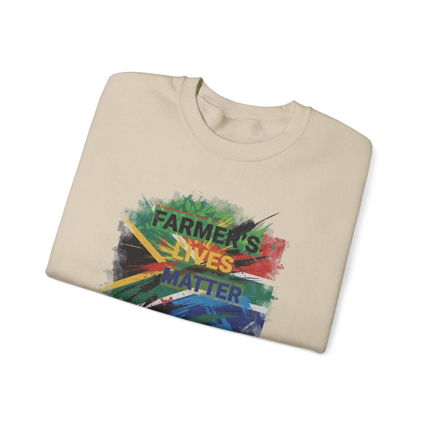 Farmers Lives Matter Sweatshirt | South African Flag Paint Brushstroke