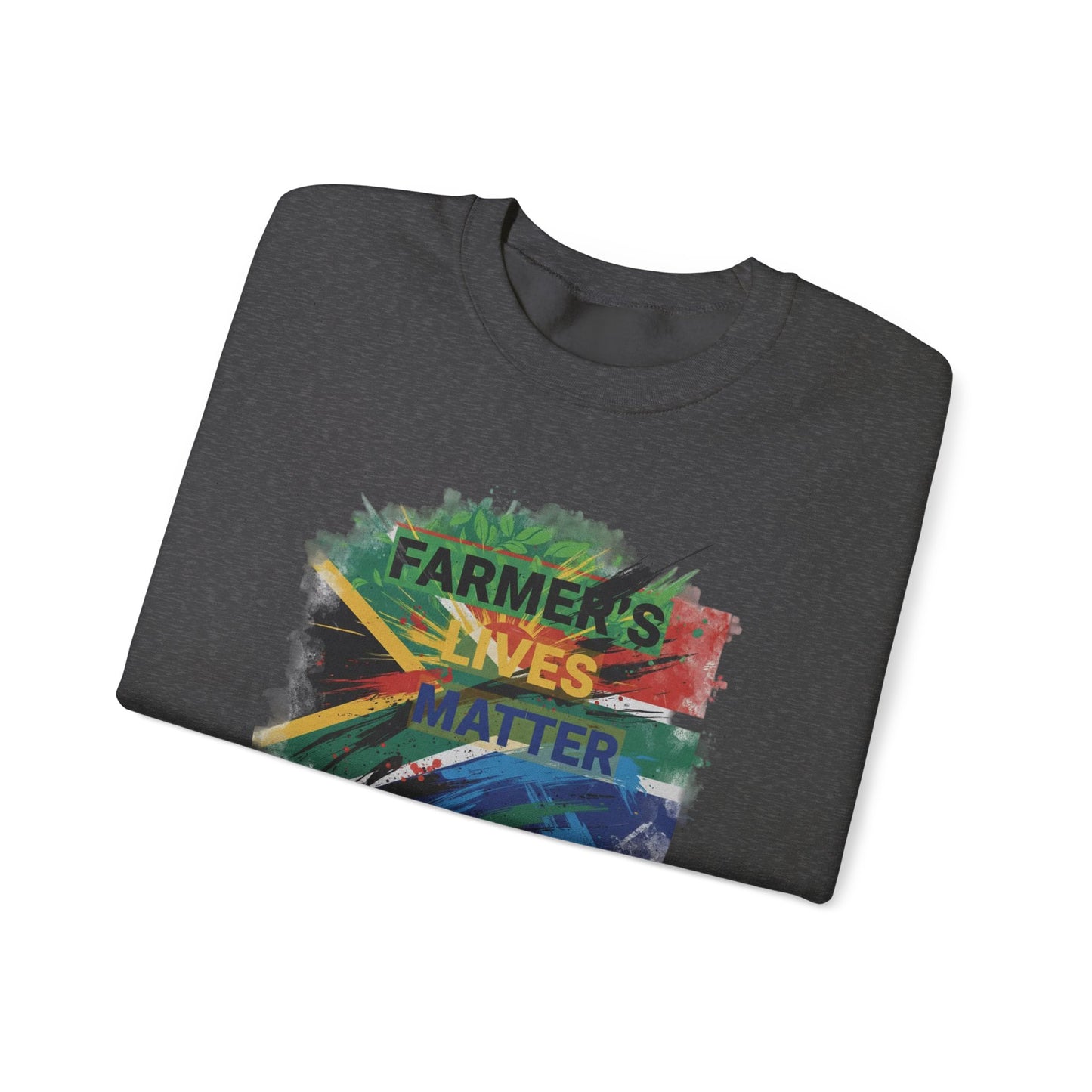 Farmers Lives Matter Sweatshirt | South African Flag Paint Brushstroke