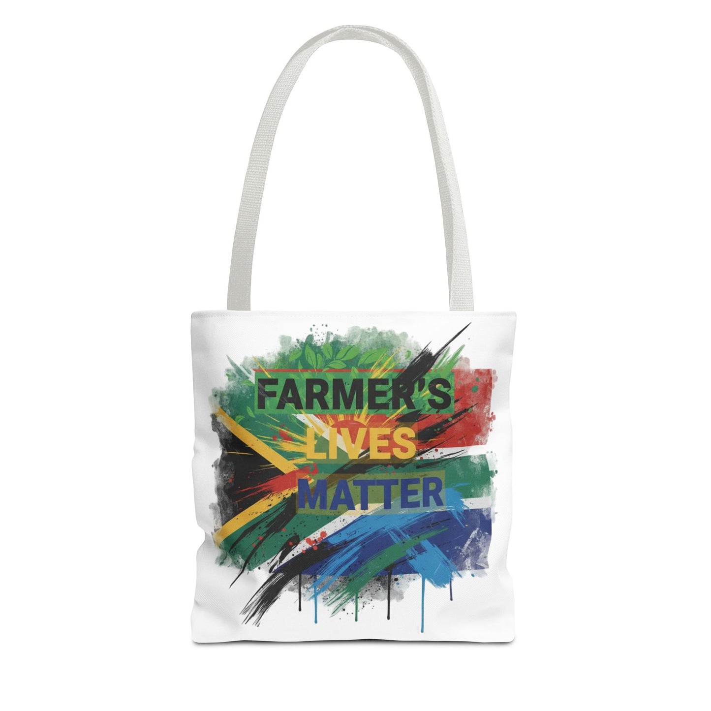 Farmers Lives Matter Tote Bag | South Africa Flag Brushstroke Design