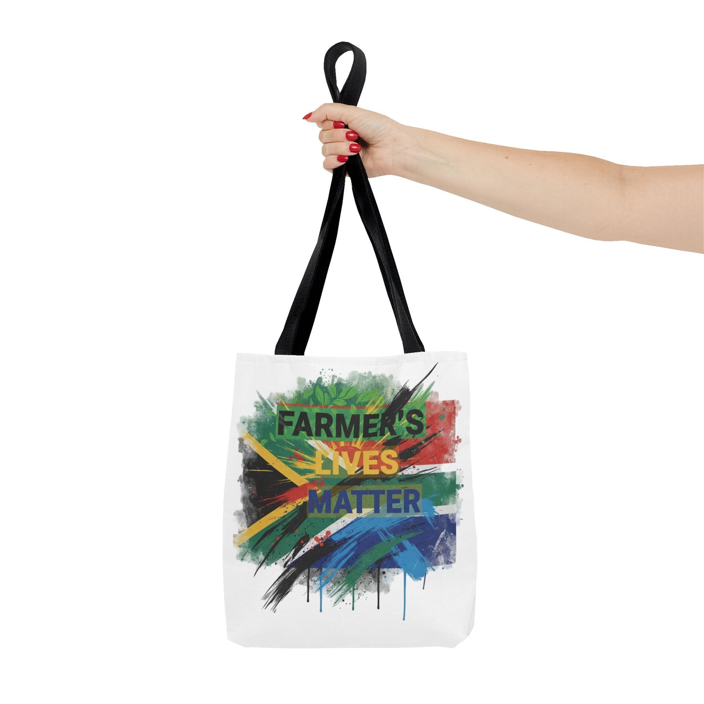 Farmers Lives Matter Tote Bag | South Africa Flag Brushstroke Design