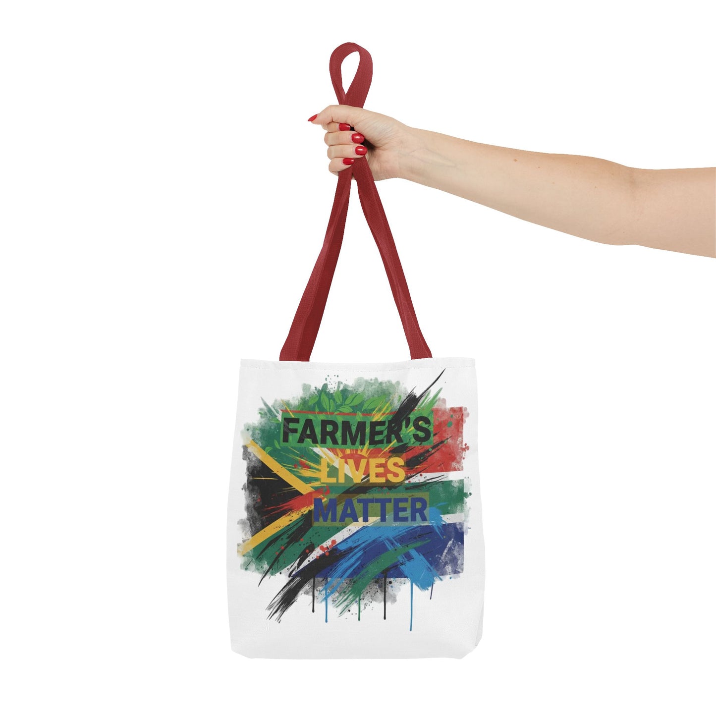 Farmers Lives Matter Tote Bag | South Africa Flag Brushstroke Design