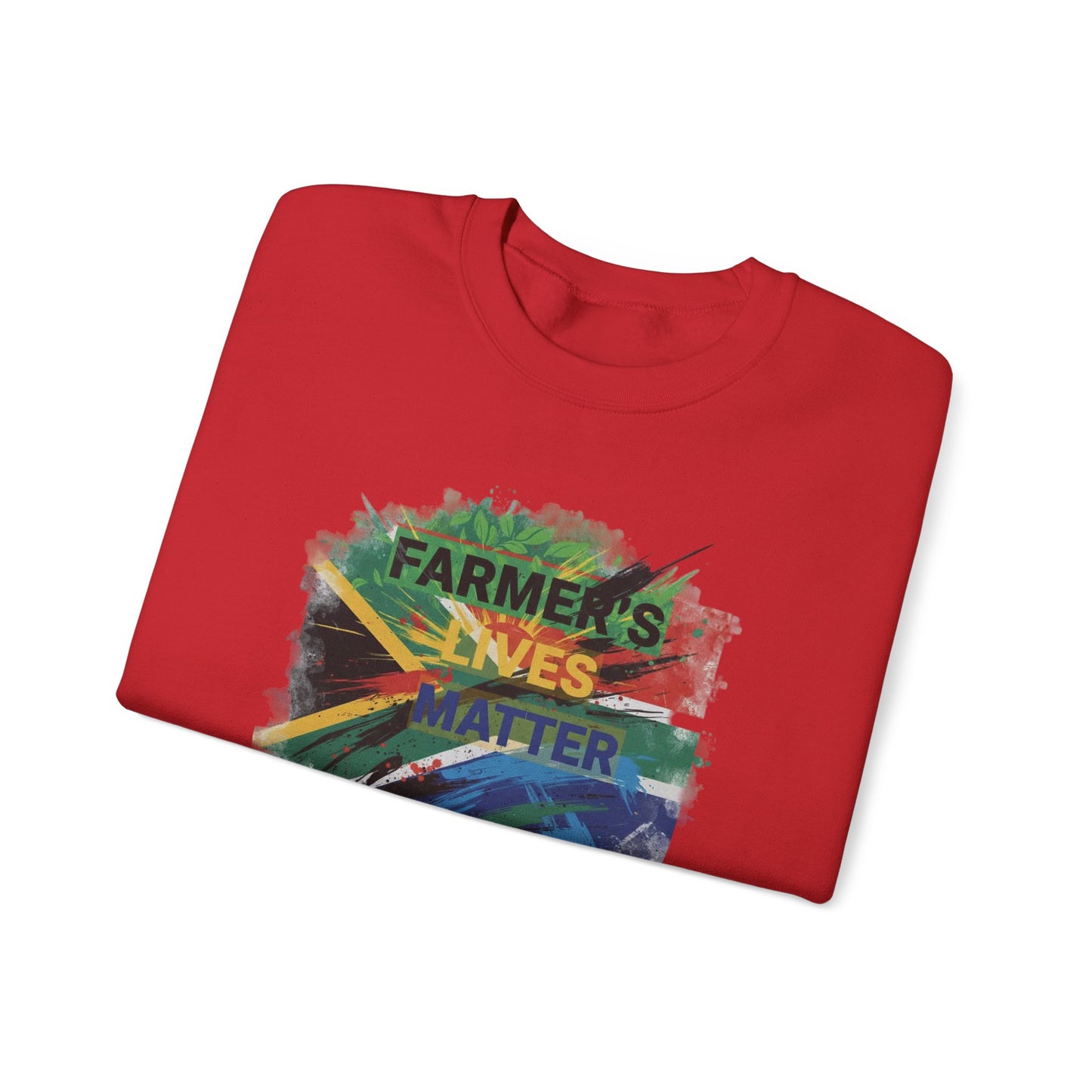 Farmers Lives Matter Sweatshirt | South African Flag Paint Brushstroke