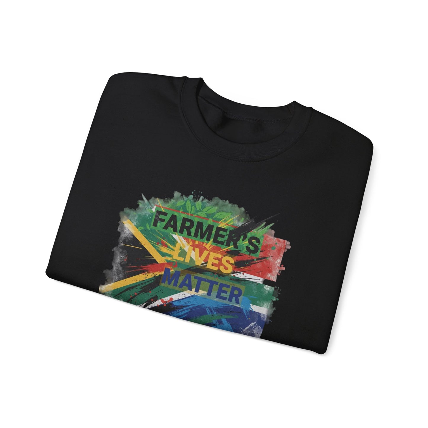 Farmers Lives Matter Sweatshirt | South African Flag Paint Brushstroke