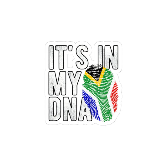 It's In My DNA Sticker  South Africa Flag Fingerprint Kiss-Cut Vinyl Sticker