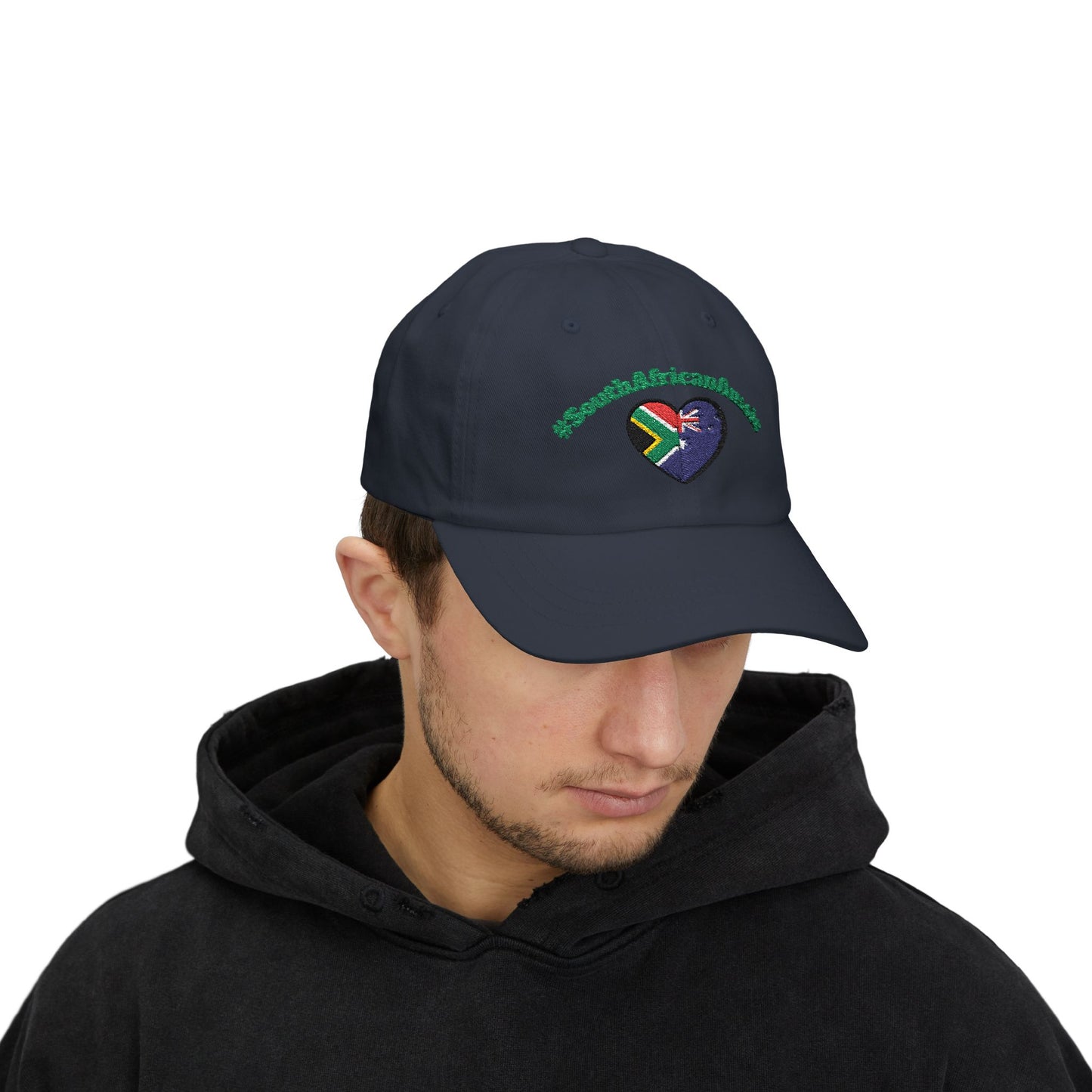 Dad Cap – #SouthAfricanAussie Heart Flag Embroidered Baseball Hat