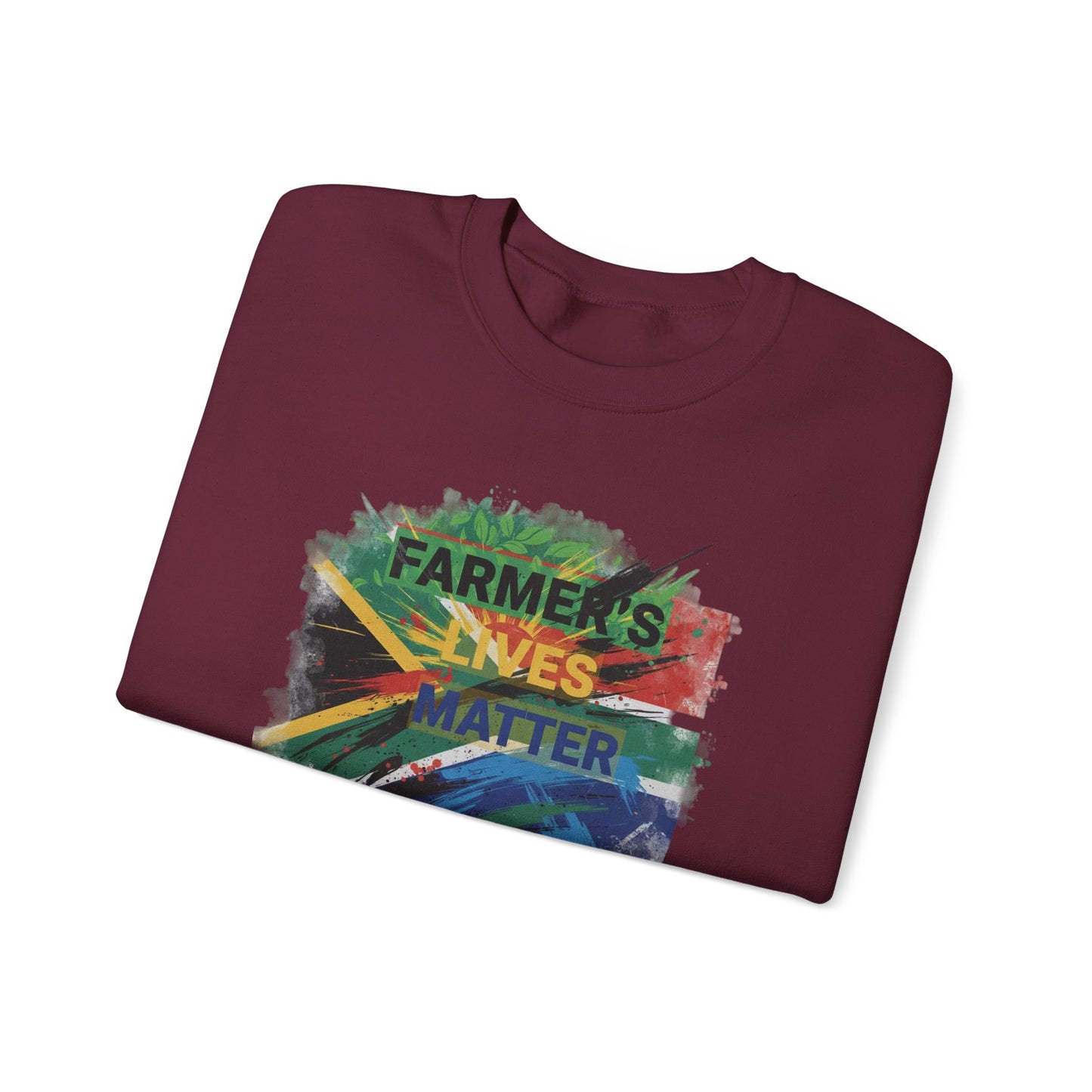 Farmers Lives Matter Sweatshirt | South African Flag Paint Brushstroke
