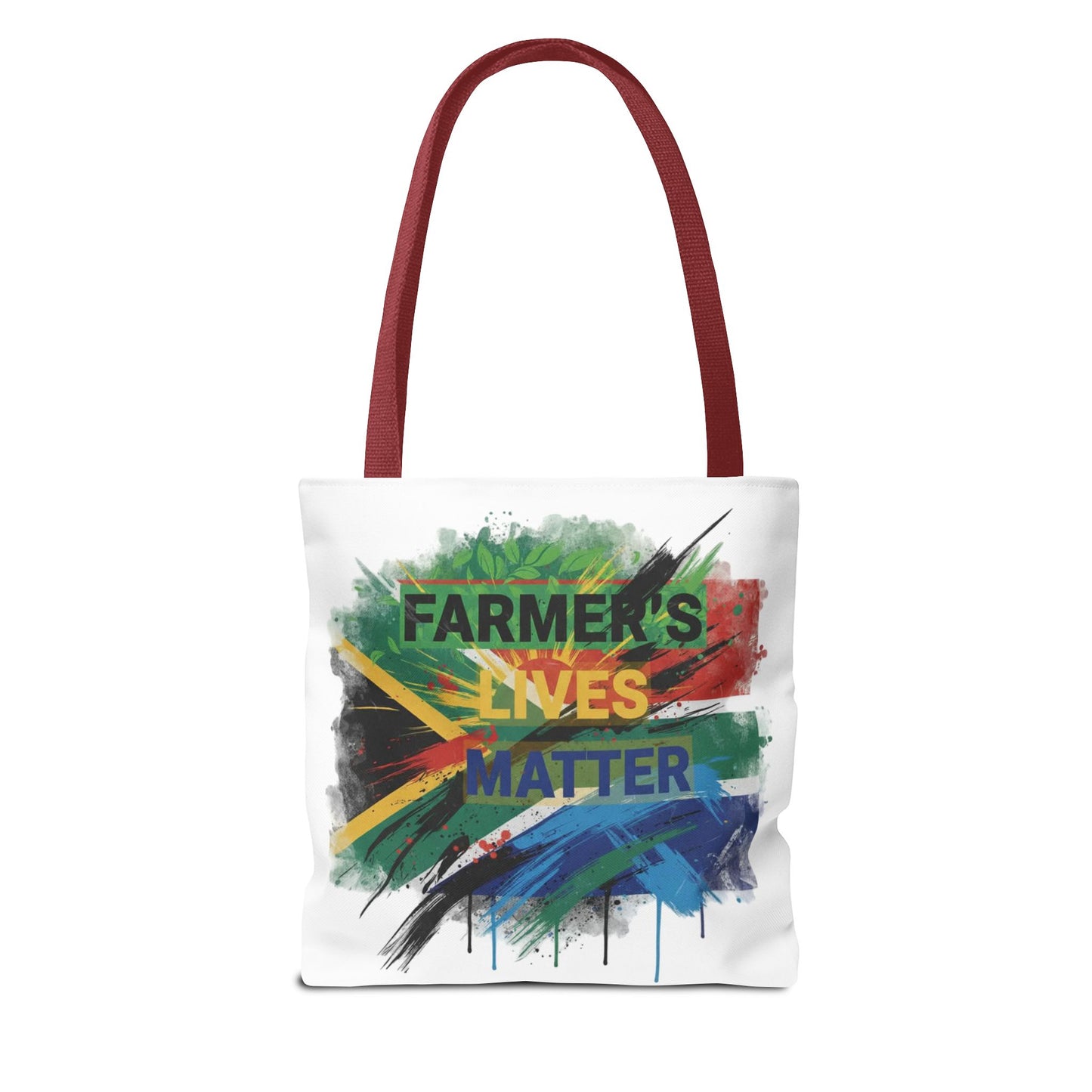 Farmers Lives Matter Tote Bag | South Africa Flag Brushstroke Design
