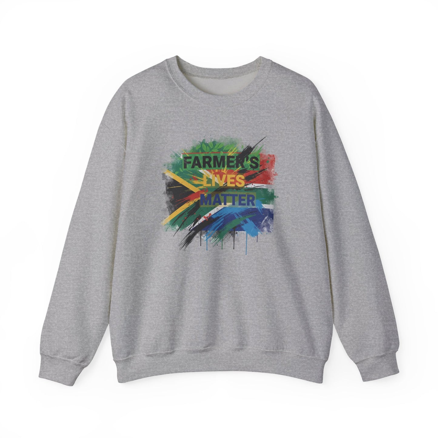 Farmers Lives Matter Sweatshirt | South African Flag Paint Brushstroke
