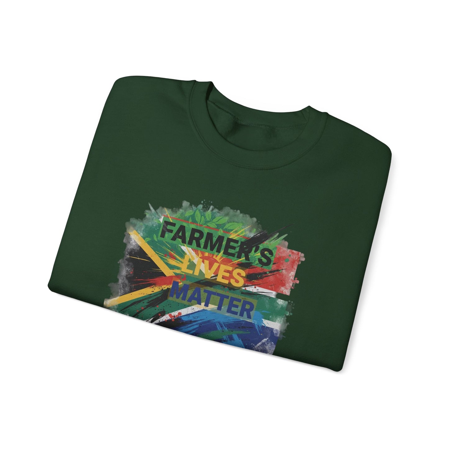 Farmers Lives Matter Sweatshirt | South African Flag Paint Brushstroke