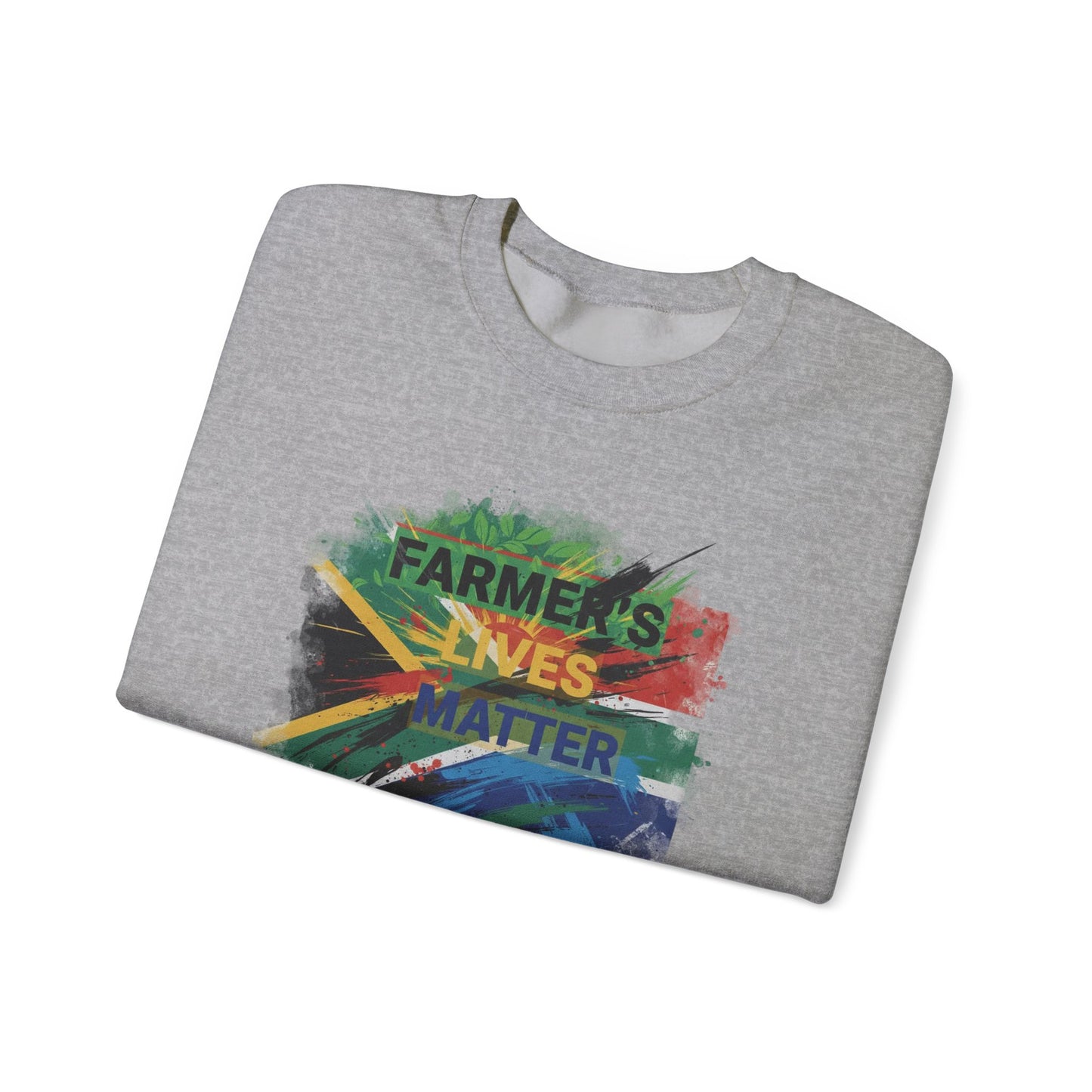 Farmers Lives Matter Sweatshirt | South African Flag Paint Brushstroke