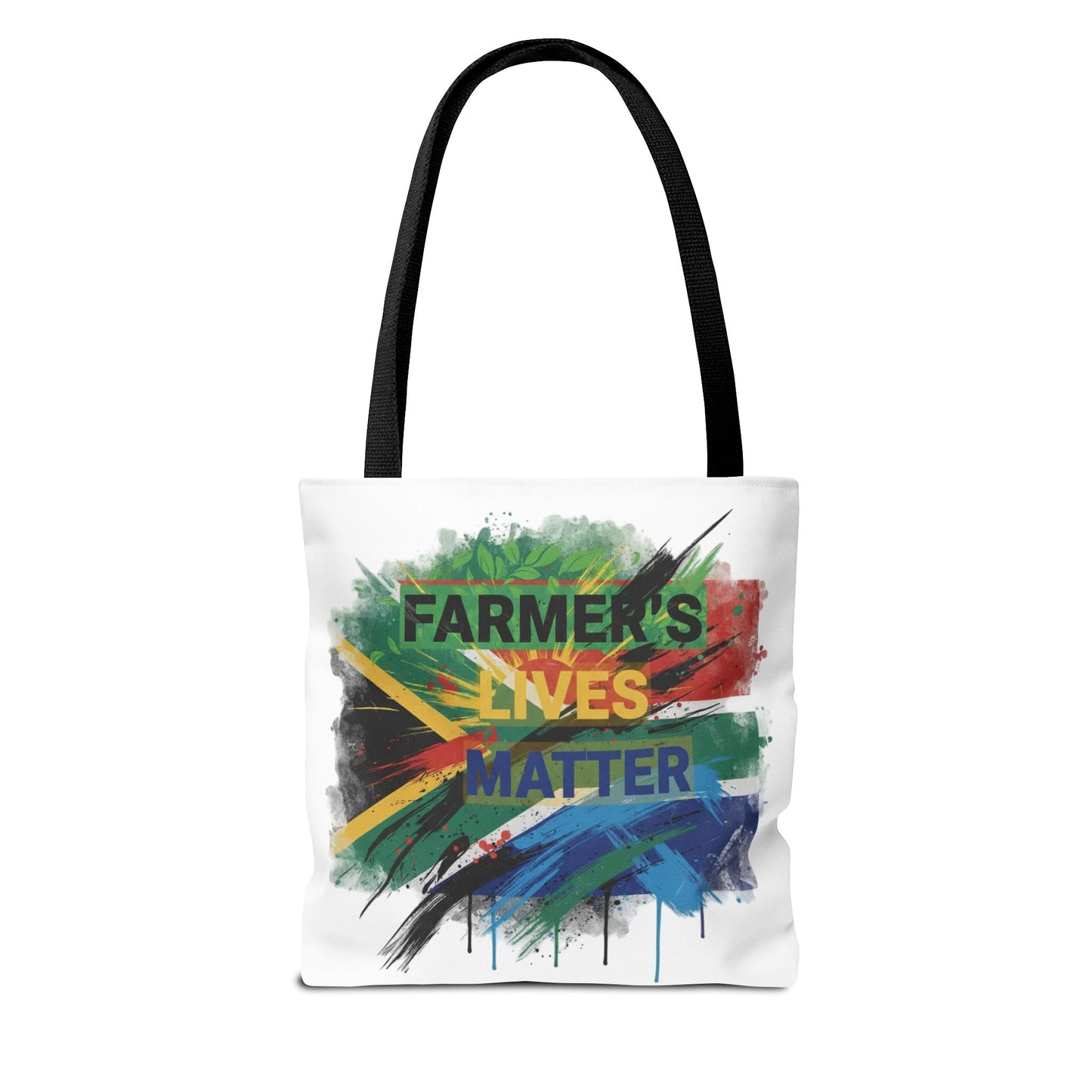 Farmers Lives Matter Tote Bag | South Africa Flag Brushstroke Design