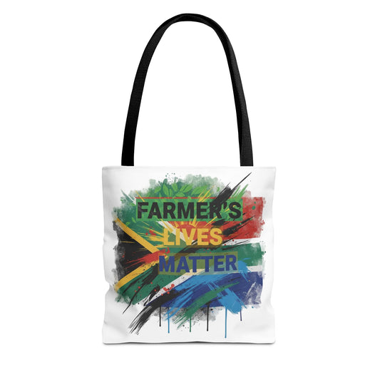 Farmers Lives Matter Tote Bag | South Africa Flag Brushstroke Design