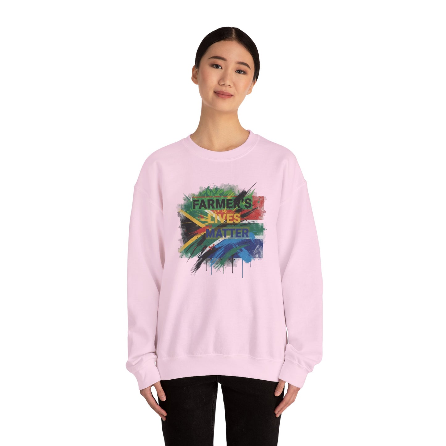 Farmers Lives Matter Sweatshirt | South African Flag Paint Brushstroke