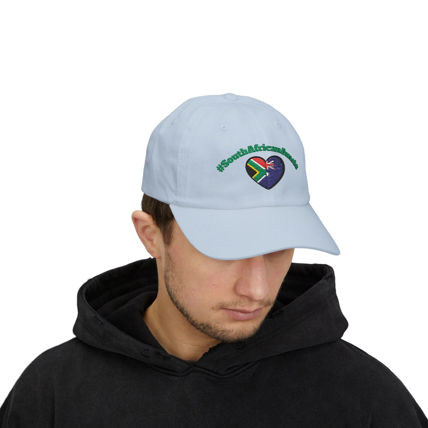 Dad Cap – #SouthAfricanAussie Heart Flag Embroidered Baseball Hat
