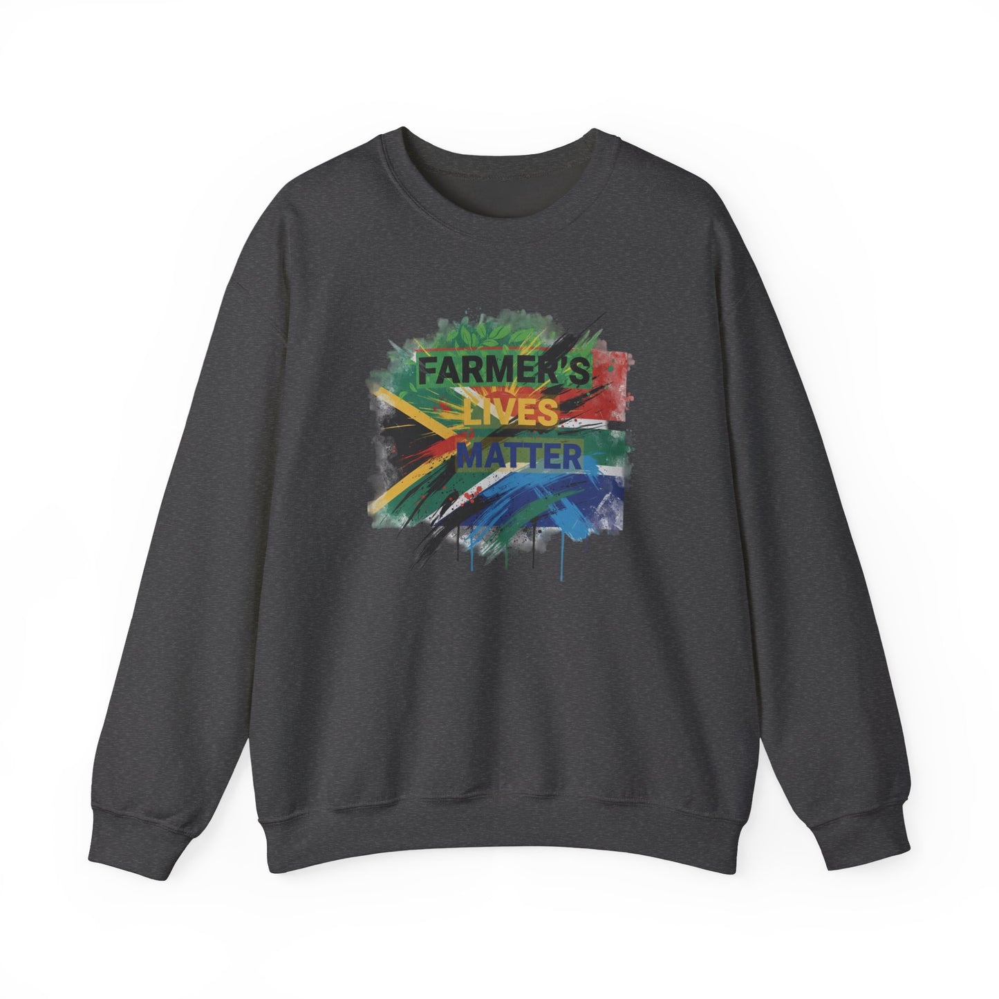 Farmers Lives Matter Sweatshirt | South African Flag Paint Brushstroke