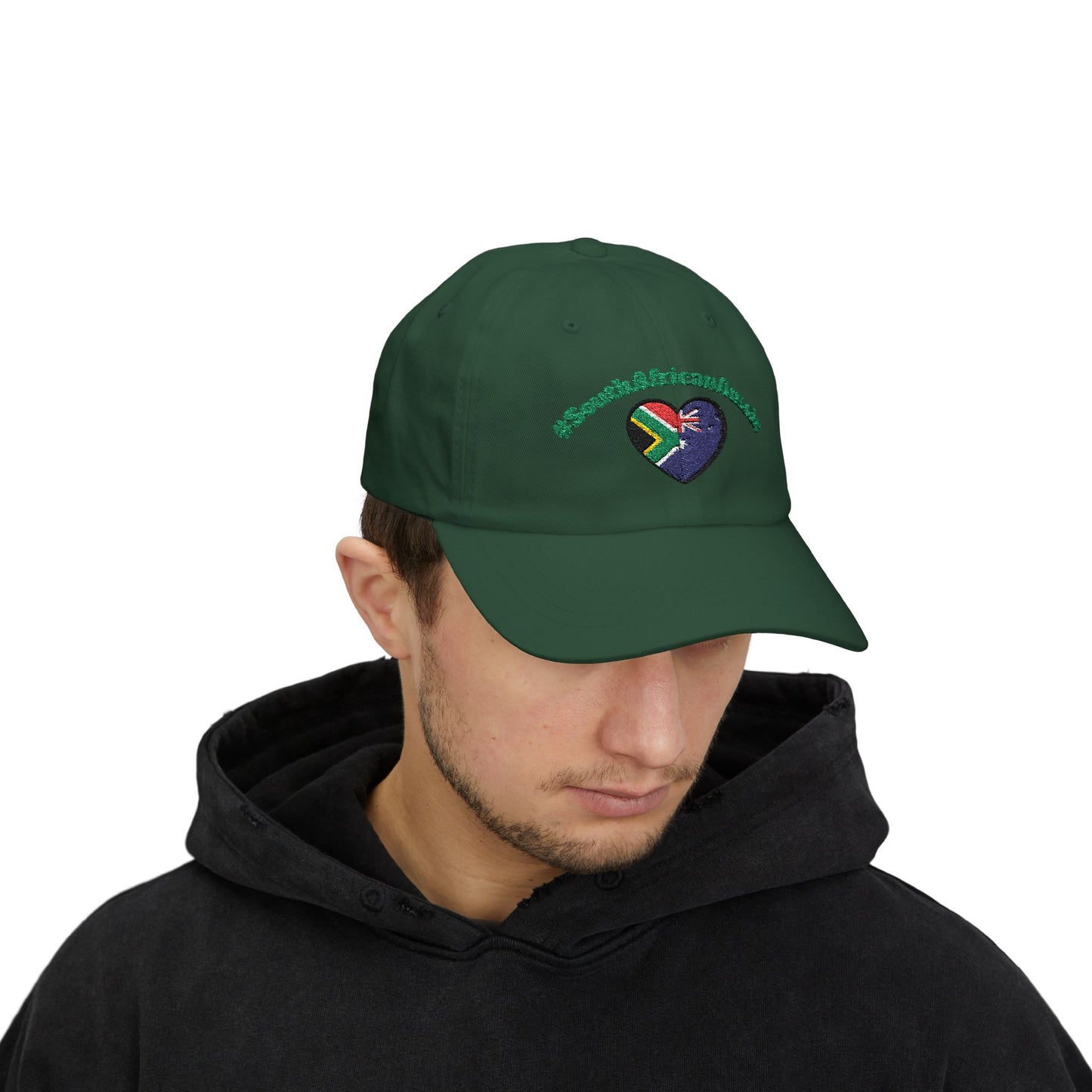 Dad Cap – #SouthAfricanAussie Heart Flag Embroidered Baseball Hat