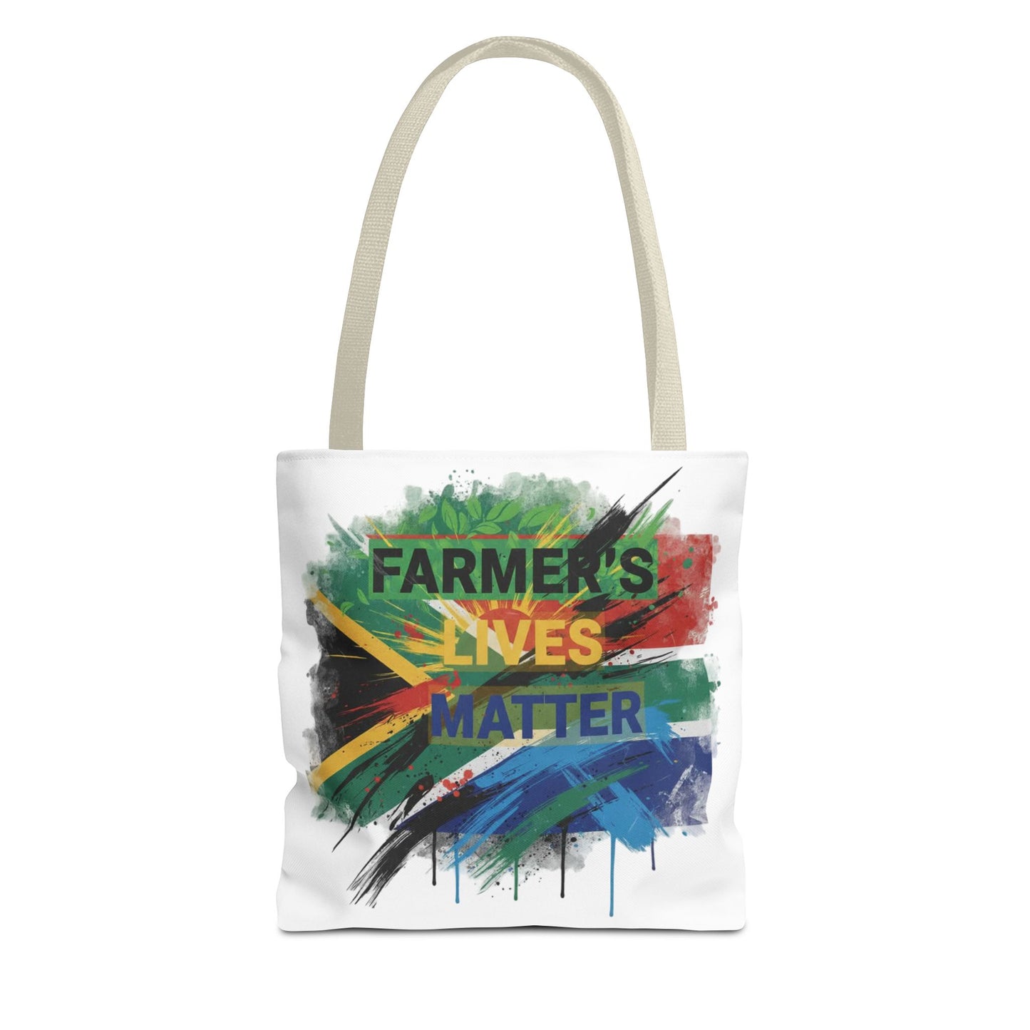 Farmers Lives Matter Tote Bag | South Africa Flag Brushstroke Design