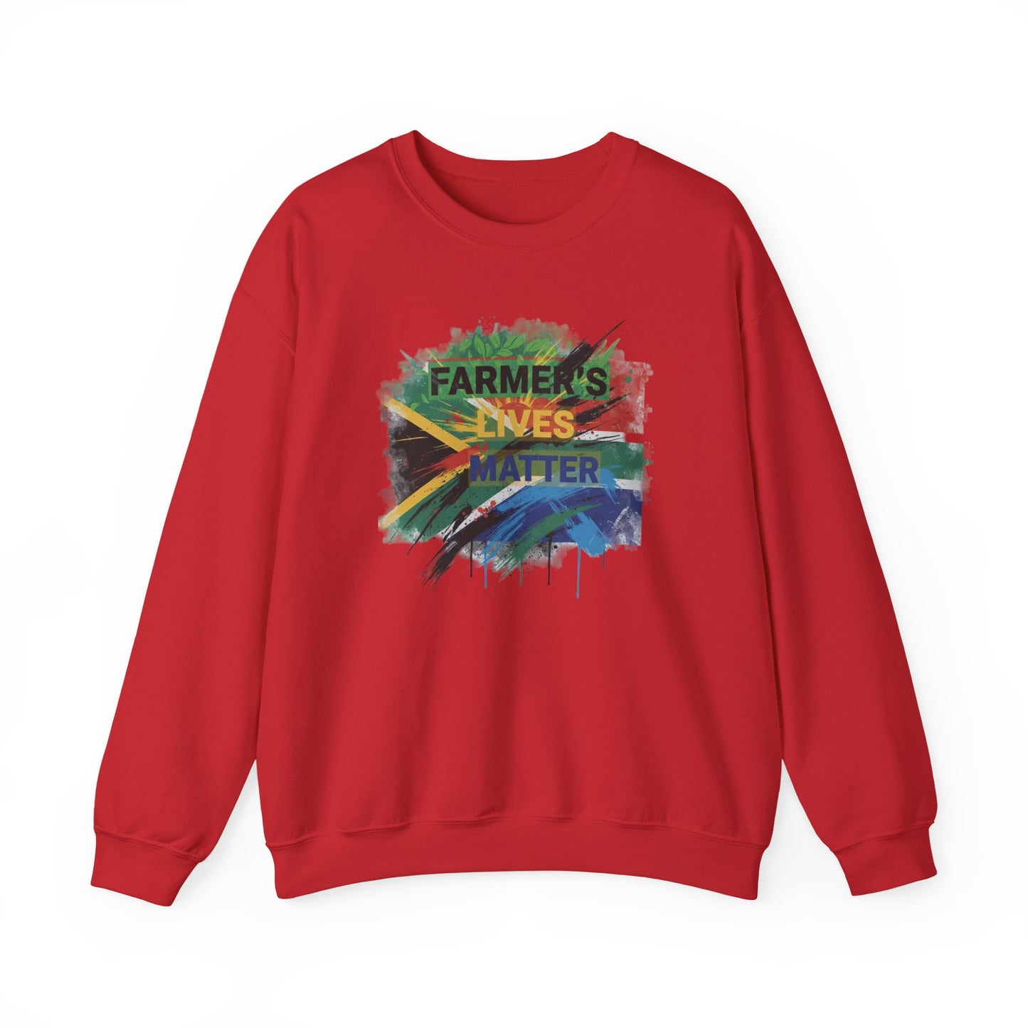 Farmers Lives Matter Sweatshirt | South African Flag Paint Brushstroke