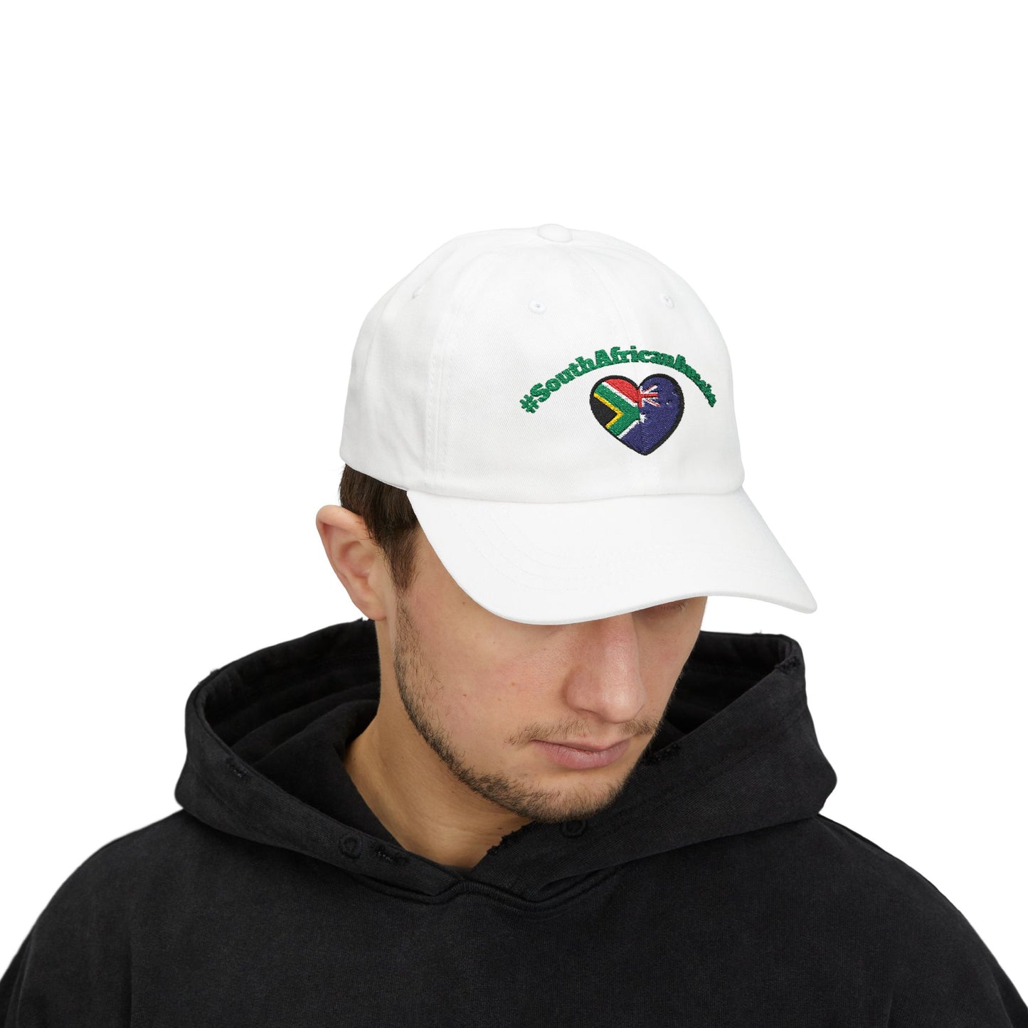 Dad Cap – #SouthAfricanAussie Heart Flag Embroidered Baseball Hat